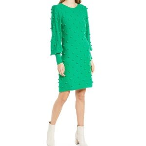 Lilly Pulitzer EUC XS Kippa Pom Sweater Dress Fern Gully Green
